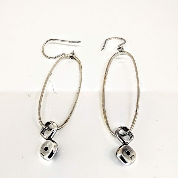 NWOT Sterling Silver and Amethyst statement earrings - Picture 2 of 2